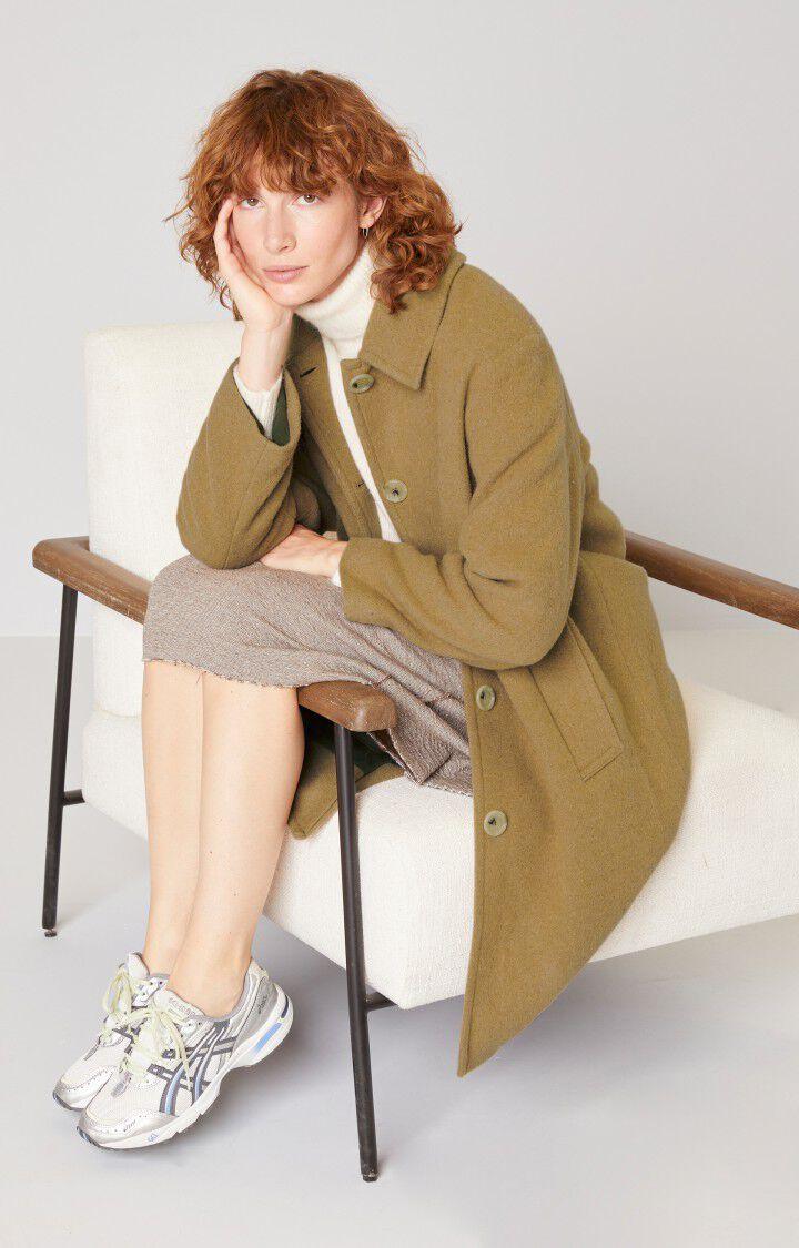 American Vintage Manteau Femme Abelville - MANGOUSTE CHINE Manches Longues Marron - H21