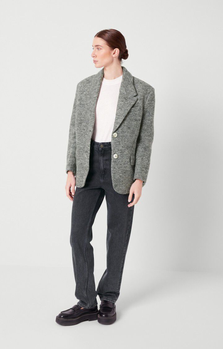 American Vintage Manteau Femme Azibeach - GRIS CHINE Manches Longues Gris - E22
