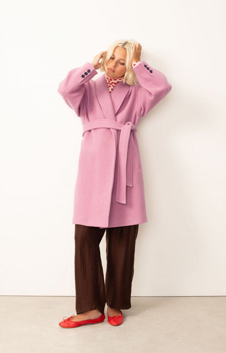 American Vintage Manteau Femme Bazybay - FARD A JOUE 54 Manches Longues Rose - H24