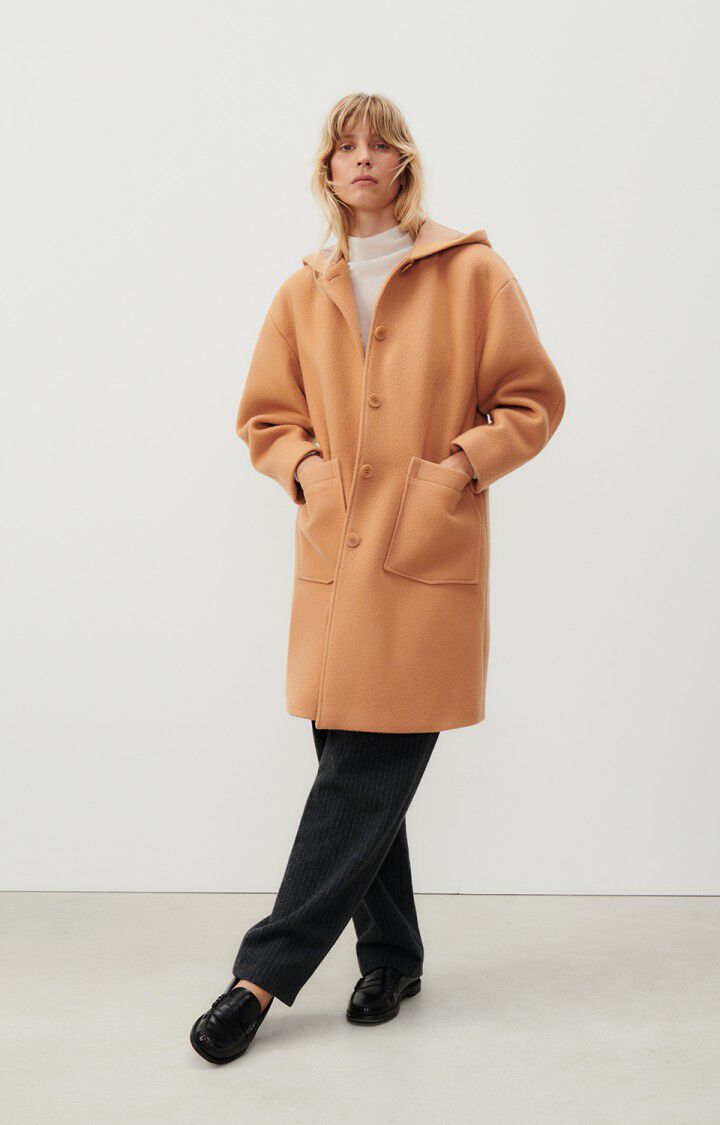 american vintage Manteau femme Bazybay - NOISETIER 52 Manches longues Marron - H23