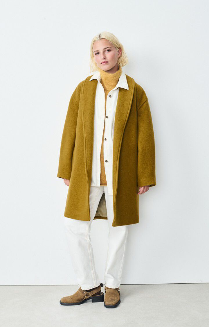 american vintage Manteau femme Bazybay - OLIVE 54 Manches longues Vert - H24