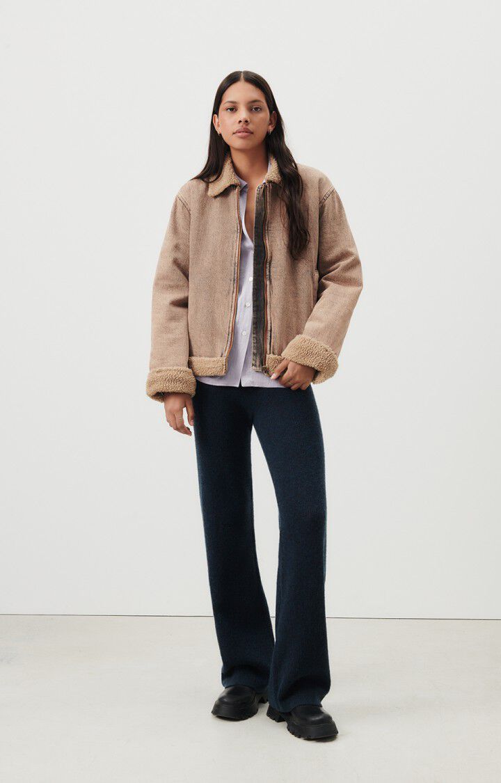 American Vintage Manteau Femme Blinewood - SURTEINT NUDE 58 Manches Longues Marron - E24