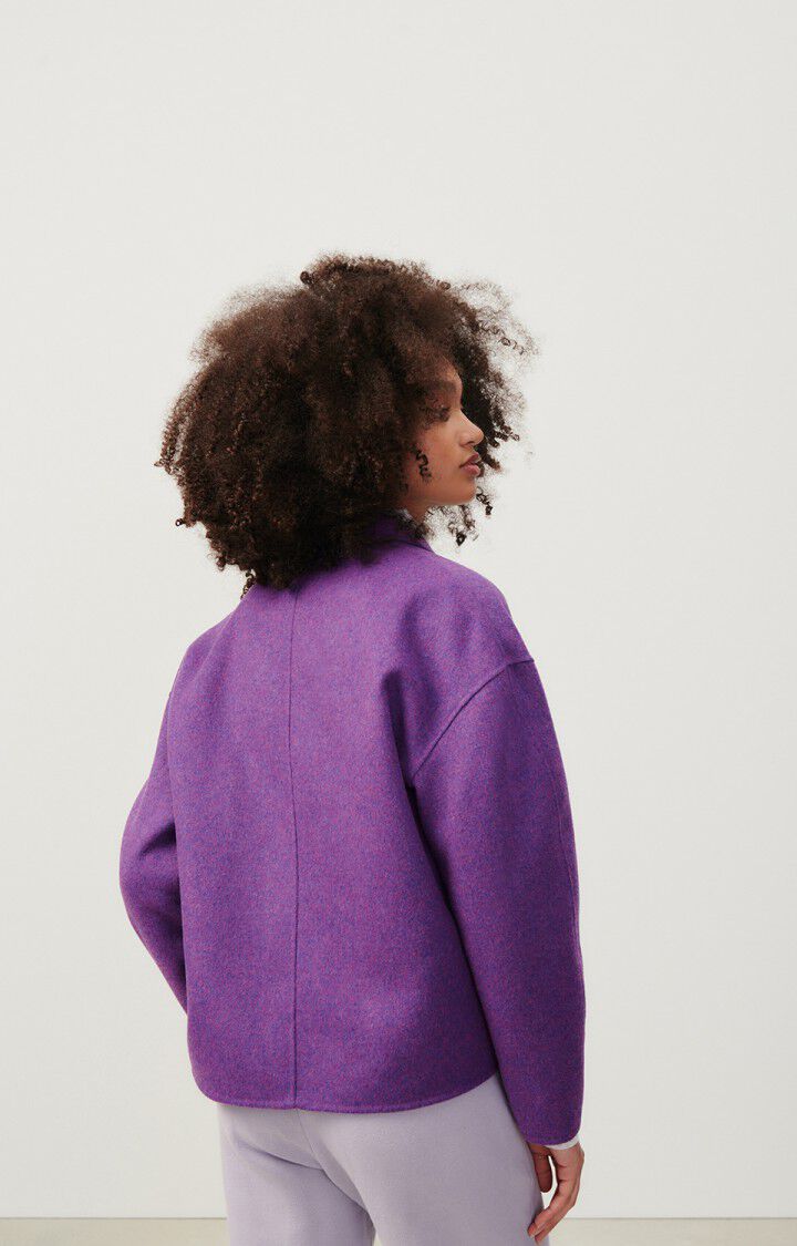 American Vintage Manteau Femme Dadoulove - AUBERGINE CHINE 53 Manches Longues Violet - H23