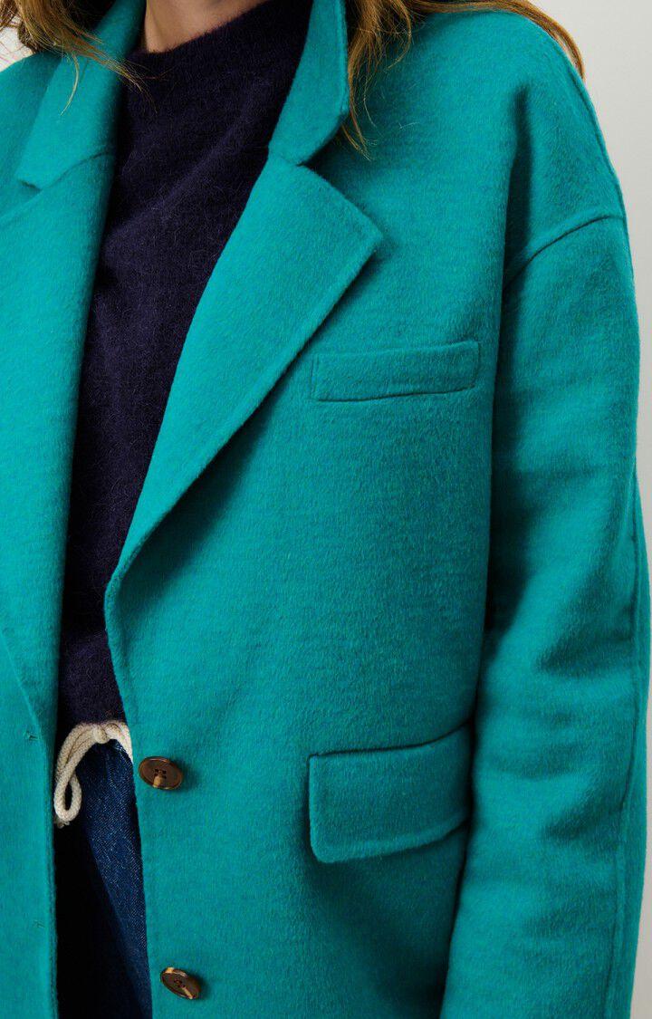 American Vintage Manteau Femme Dadoulove - BLEU CANARD CHINE 72 Manches Longues Bleu - H24