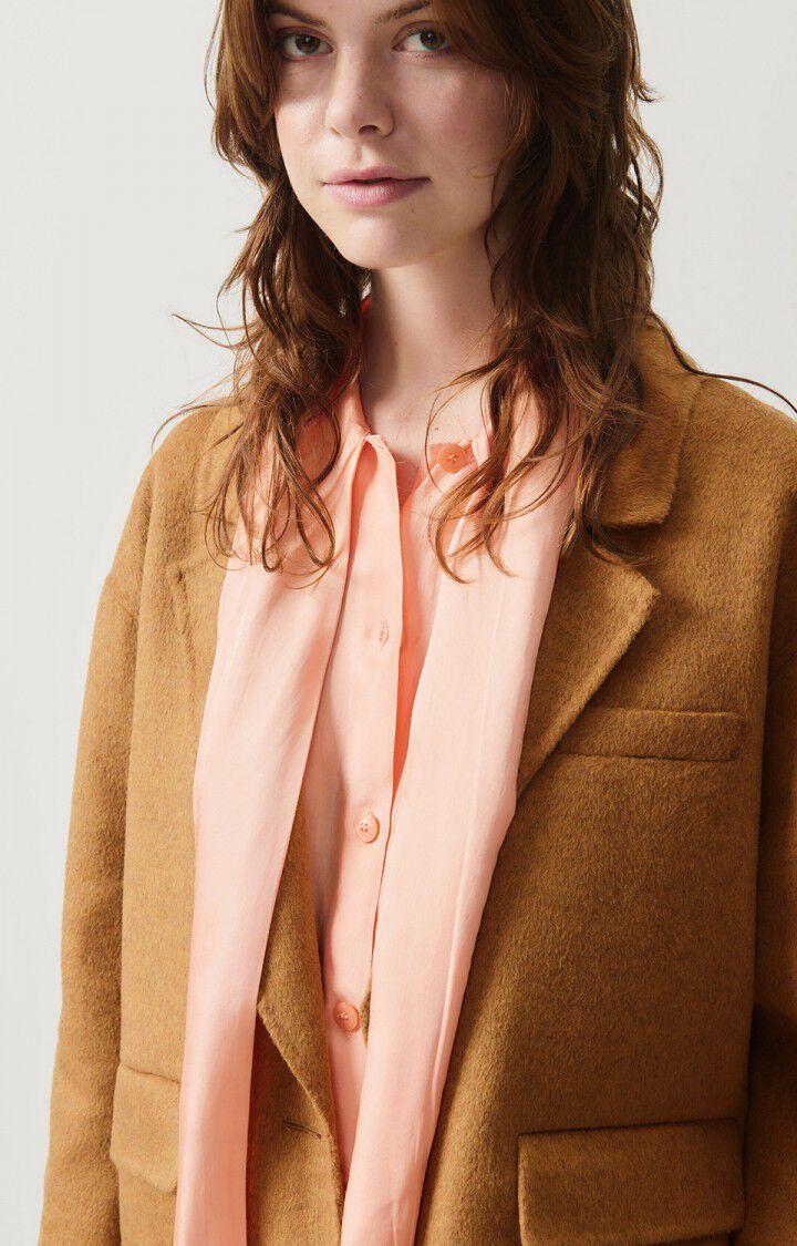 American Vintage Manteau Femme Dadoulove - CACAHUETE CHINE 72 Manches Longues Marron - H24