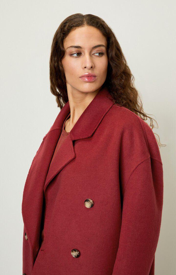 American Vintage Manteau Femme Dadoulove - CERISE Manches 7/8 Rouge - H20