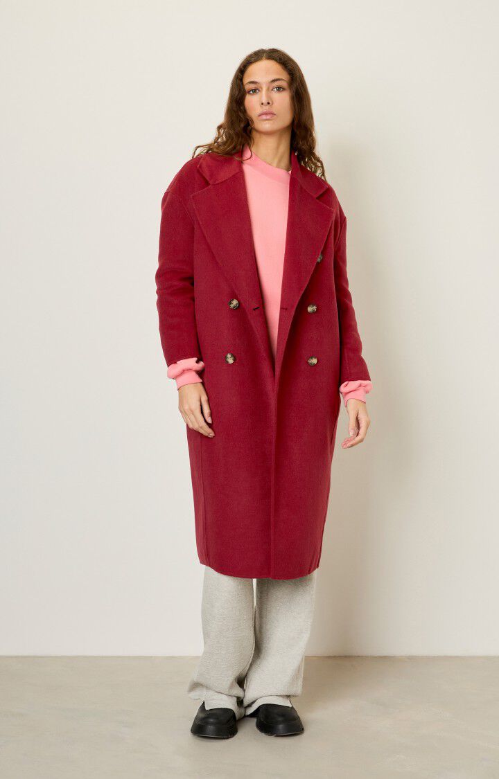 American Vintage Manteau Femme Dadoulove - CERISE Manches Longues Rouge - H20