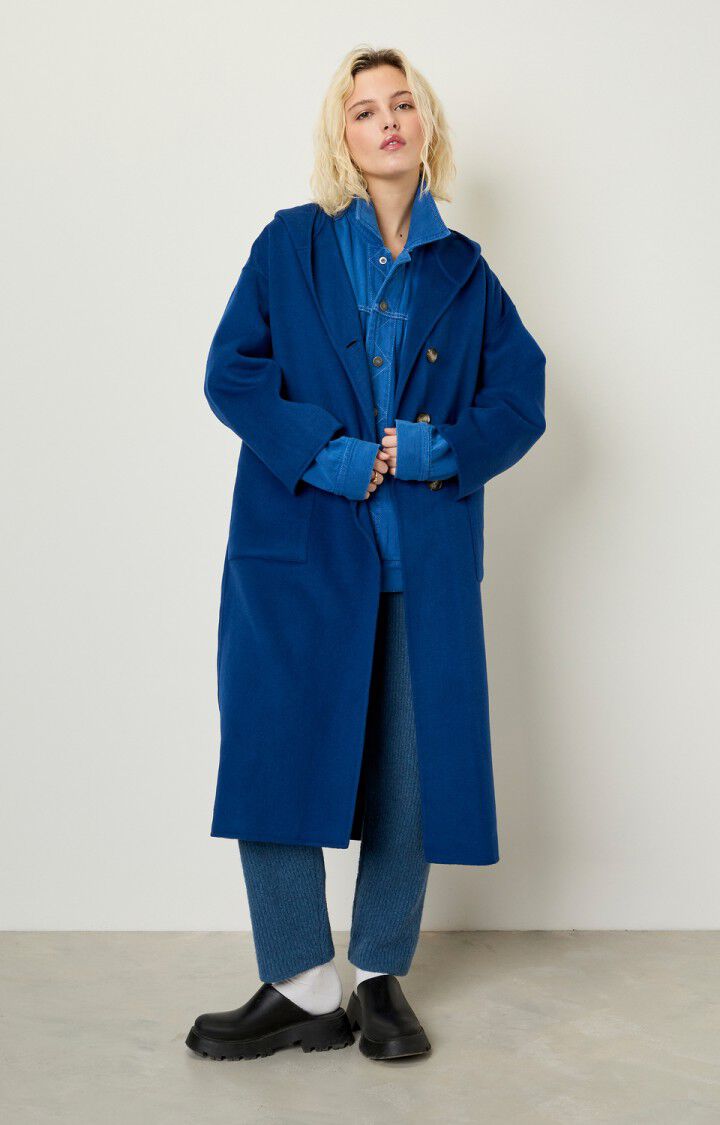 american vintage Manteau femme Dadoulove - INDIGO Manches longues Bleu - E21