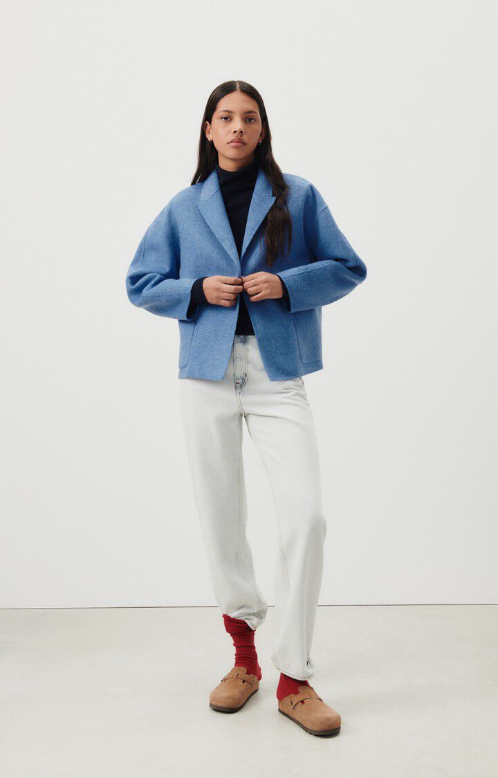 American Vintage Manteau Femme Dadoulove - LAC CHINE 53 Manches Longues Bleu - H23