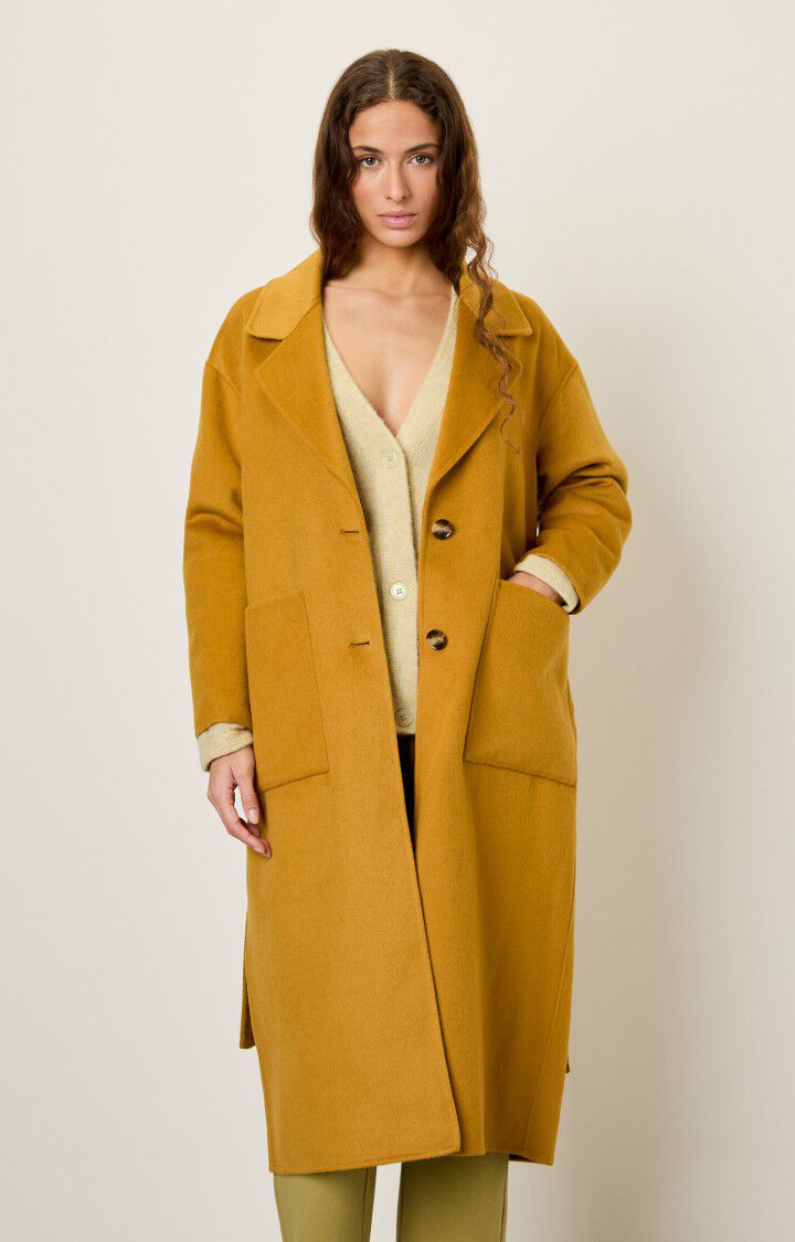 american vintage Manteau femme Dadoulove - MIEL Manches longues Marron - H21