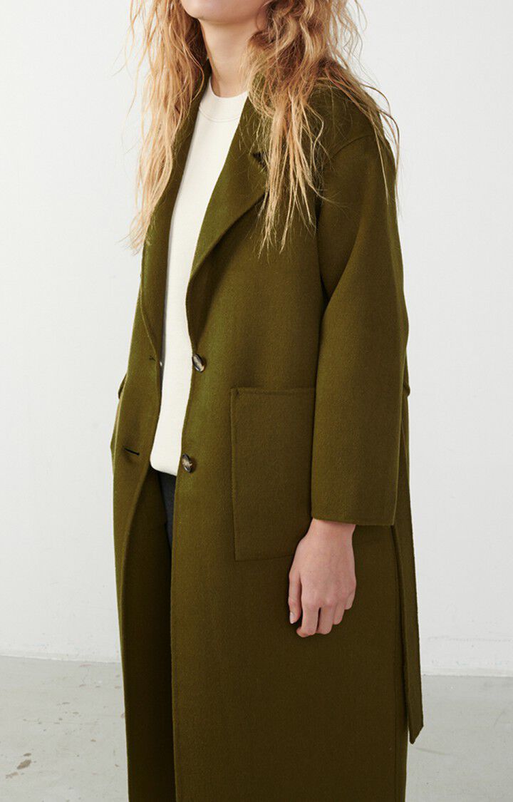 American Vintage Manteau Femme Dadoulove - MOUSSE Manches Longues Vert - E22