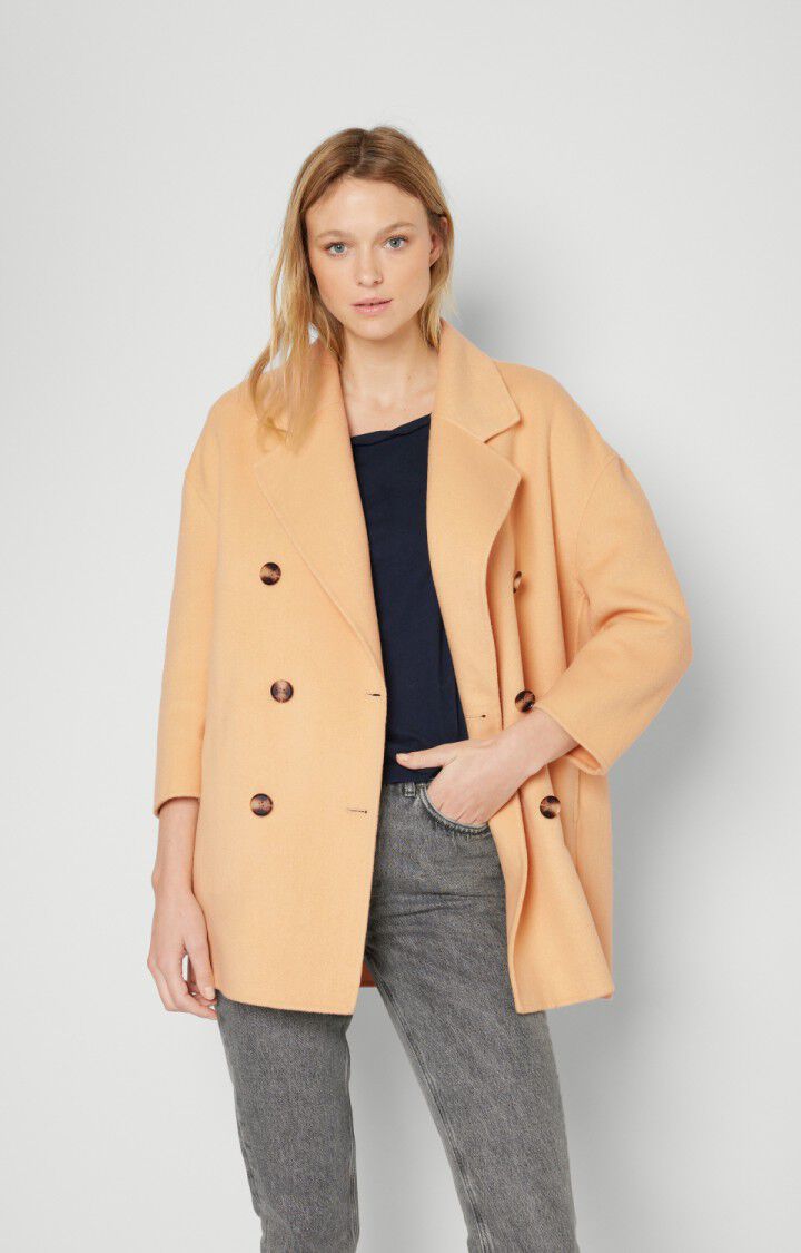 american vintage Manteau femme Dadoulove - PEANUTS Manches 7/8 Beige - E21