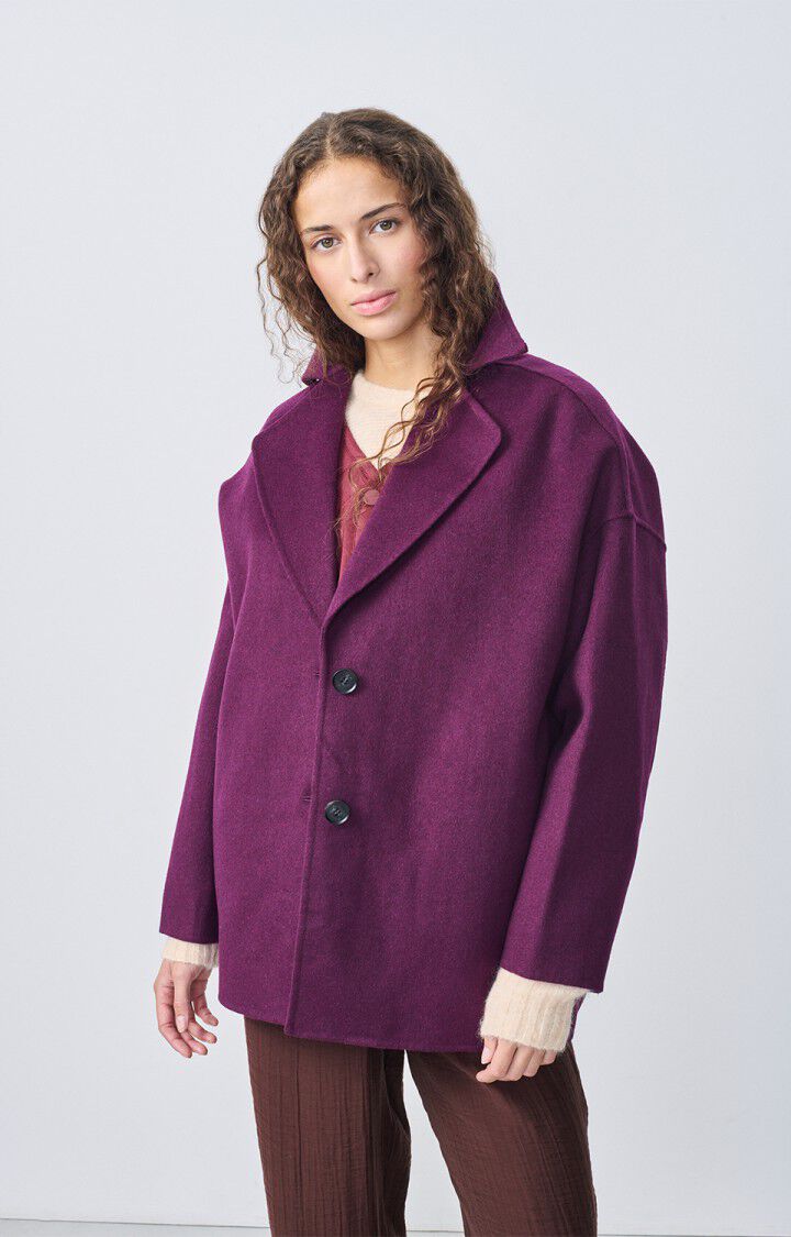 american vintage Manteau femme Dadoulove - POURPRE CHINE 46 Manches 3/4 Violet - H22
