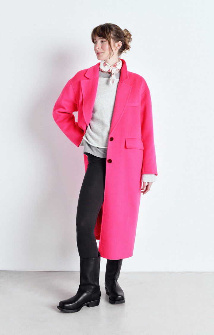 American Vintage Manteau Femme Dadoulove - ROSE FLUO 72 Manches Longues Rose - E25