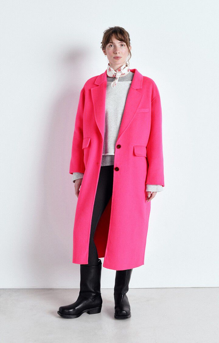 american vintage Manteau femme Dadoulove - ROSE FLUO 72 Manches longues Rose - E25