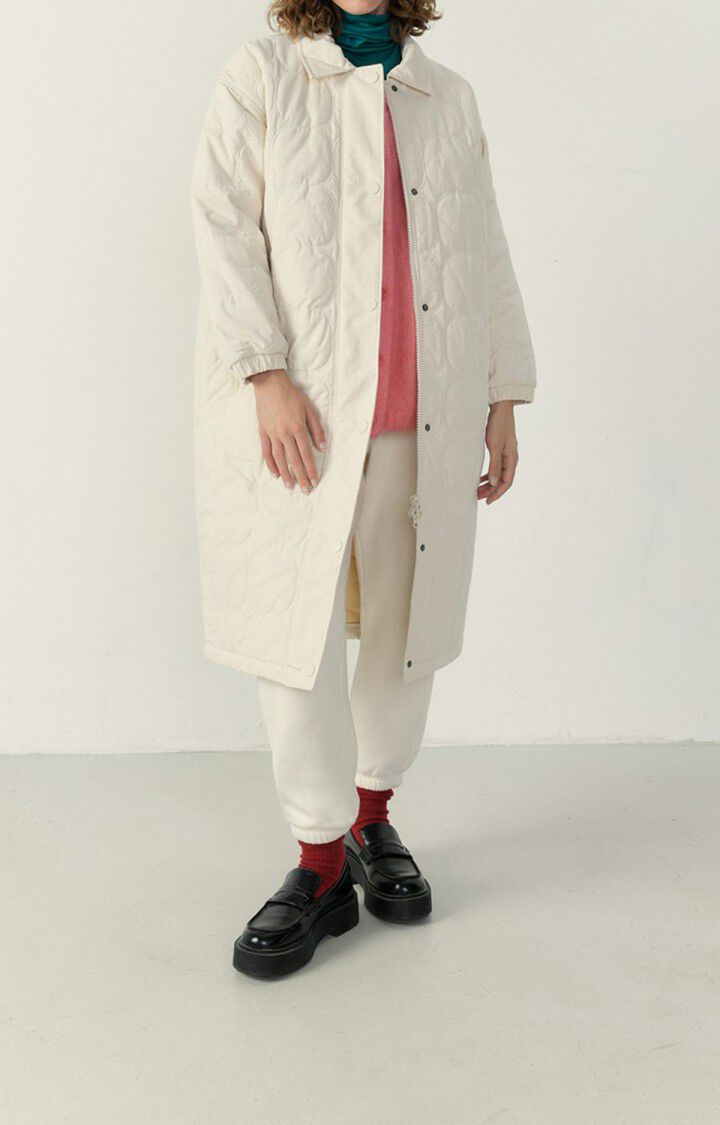 american vintage Manteau femme Fibcity - PLAGE 53 Manches longues Beige - H22