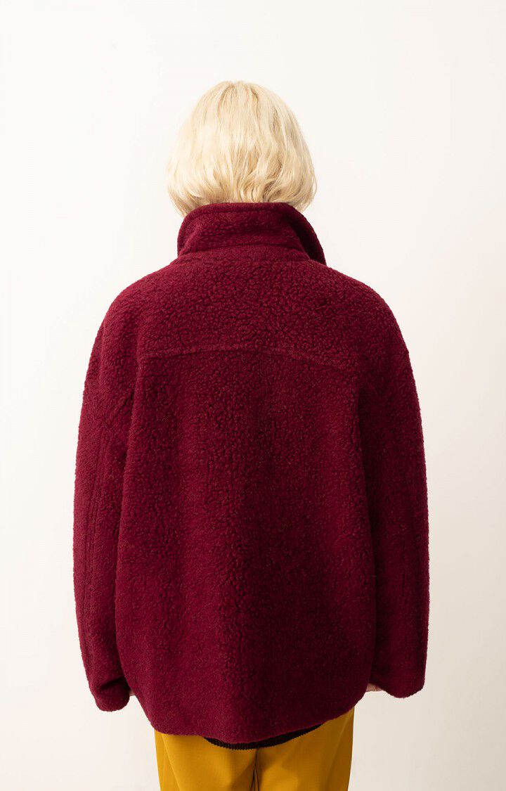 American Vintage Manteau Femme Gomaz - CANNEBERGE CHINE 51 Manches Longues Rouge - H24