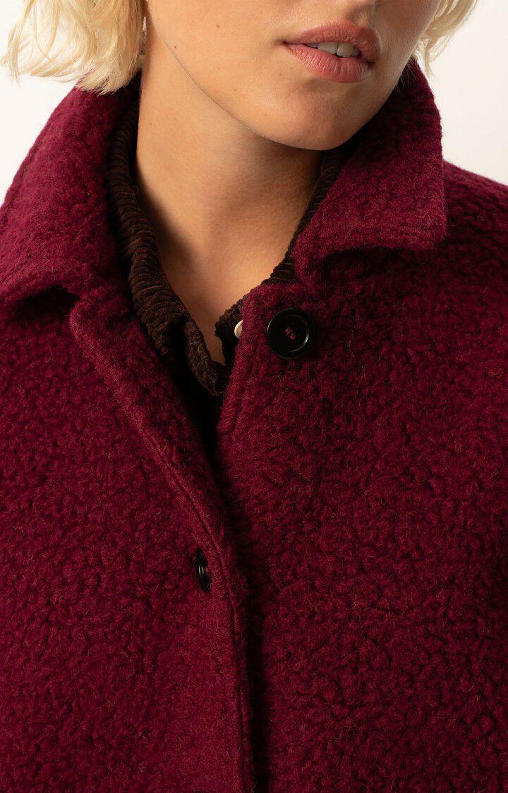American Vintage Manteau Femme Gomaz - CANNEBERGE CHINE 51 Manches Longues Rouge - H24
