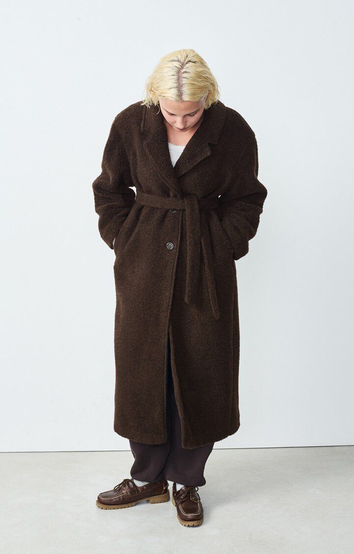 American Vintage Manteau Femme Gomaz - NOUNOURS CHINE 55 Manches Longues Marron - H24