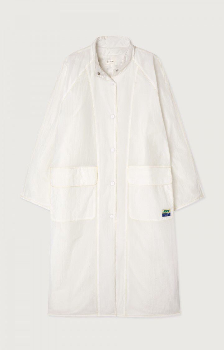 american vintage Manteau femme Ikino - BLANC Manches longues Blanc - E23B
