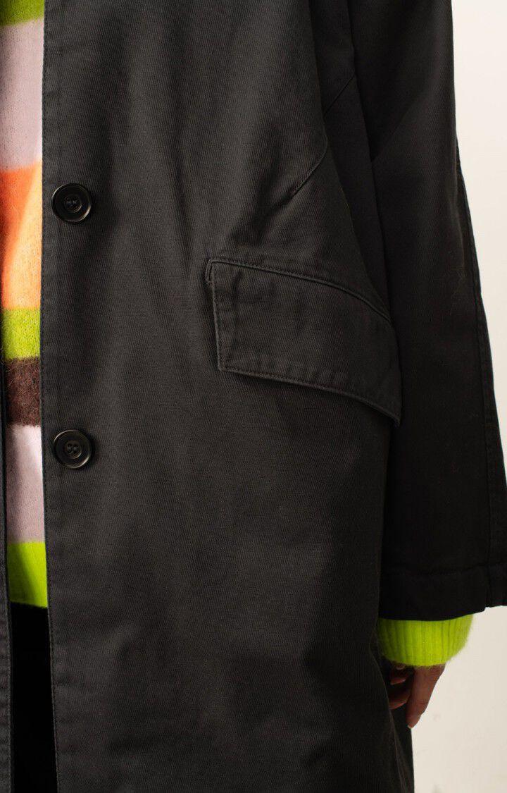 American Vintage Manteau Femme Izatown - CARBONE 53 Manches Longues Noir - H24