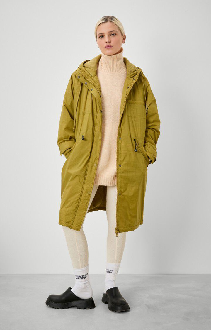 american vintage Manteau femme Lijy - ANTILOPE Manches longues Marron - H22