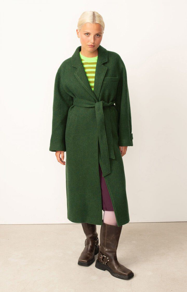 american vintage Manteau femme Nadabow - NENUPHAR 72 Manches longues Vert - H24