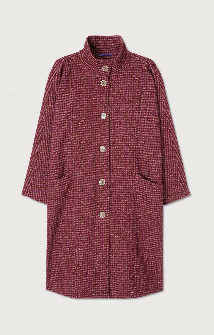 American Vintage Manteau Femme Nanbay - CARREAUX TENDRESSE 65 Manches Longues Rose - E23