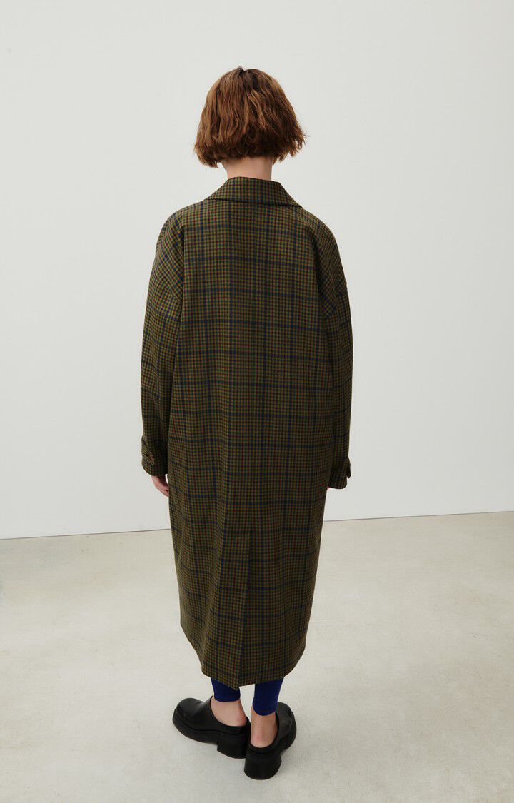 American Vintage Manteau Femme Nelabird - TARTAN MARRON 49 Manches Longues Marron - E23