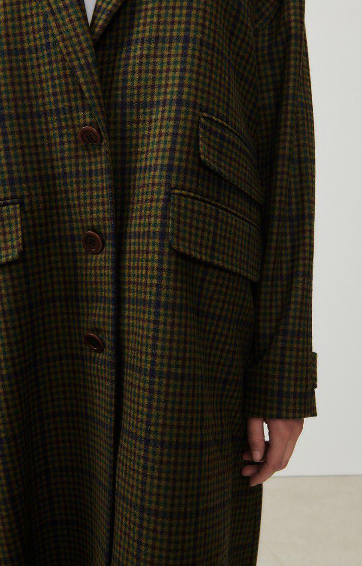 American Vintage Manteau Femme Nelabird - TARTAN MARRON 49 Manches Longues Marron - E23