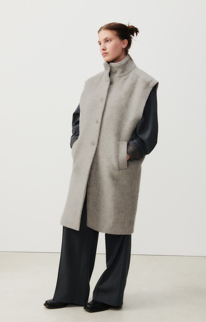 american vintage Manteau femme Roly - NUAGE CHINE 0 Sans manches Gris - H23
