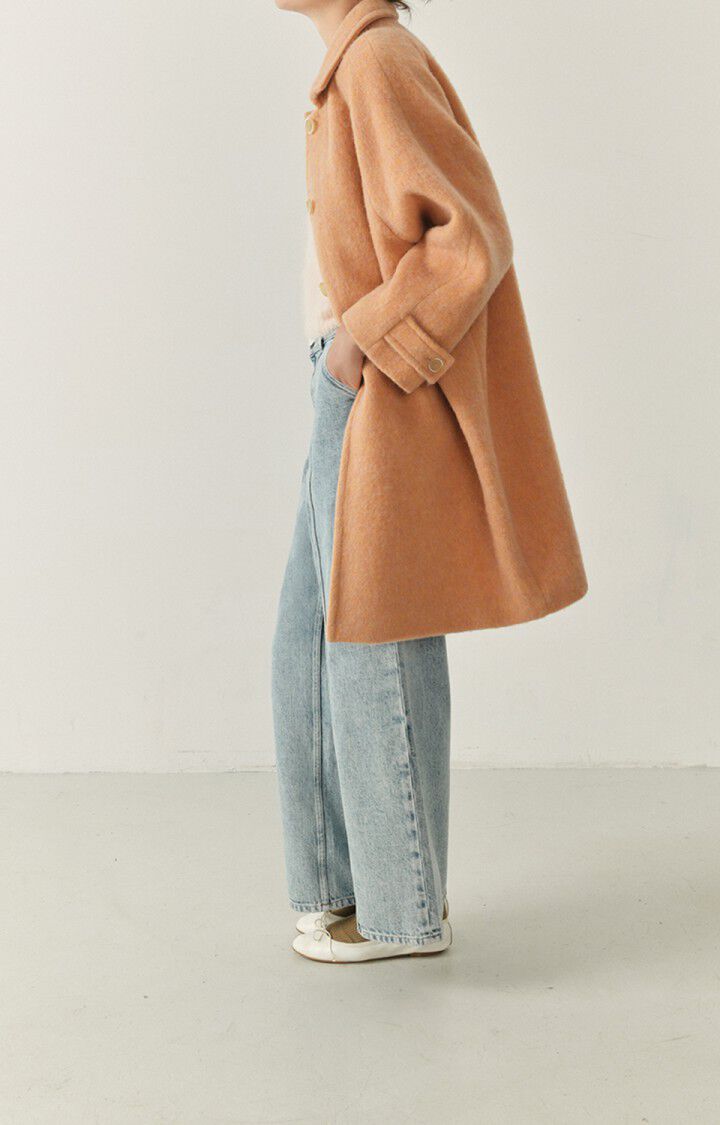 American Vintage Manteau Femme Roly - POMELO CHINE Manches Longues Orange - H22