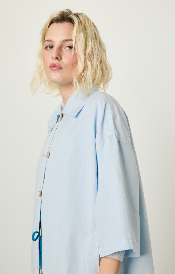 American Vintage Manteau Femme Ronrock - BLEU CIEL Manches 3/4 Bleu - E22