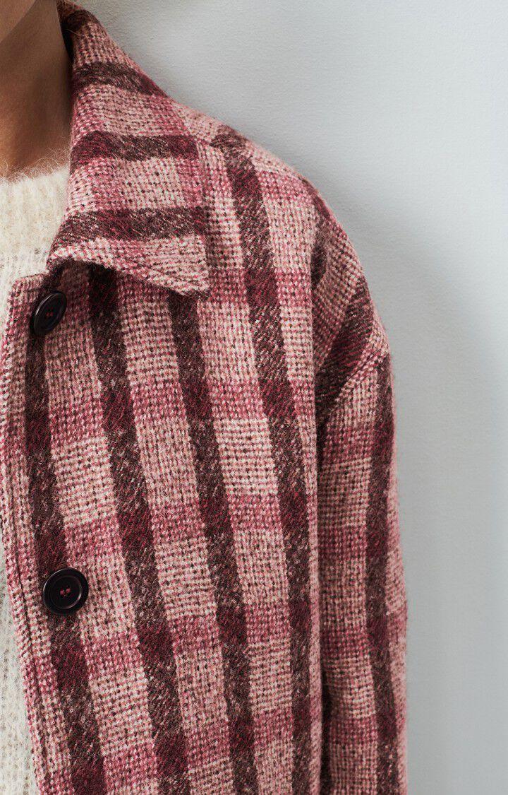 American Vintage Manteau Femme Tursburg - TARTAN POIVRE ROUGE 51 Manches Longues Rouge - H24