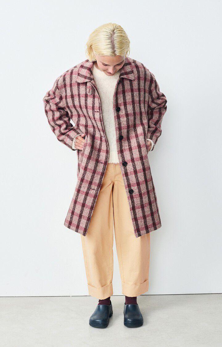 american vintage Manteau femme Tursburg - TARTAN POIVRE ROUGE 51 Manches longues Rouge - H24