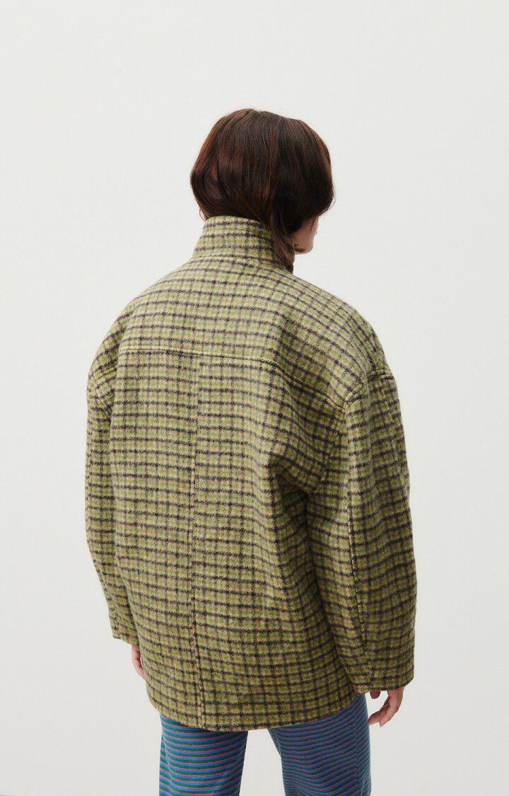 American Vintage Manteau Femme Wabistreet - CARREAUX CONIFERE 51 Manches Longues Vert - H23