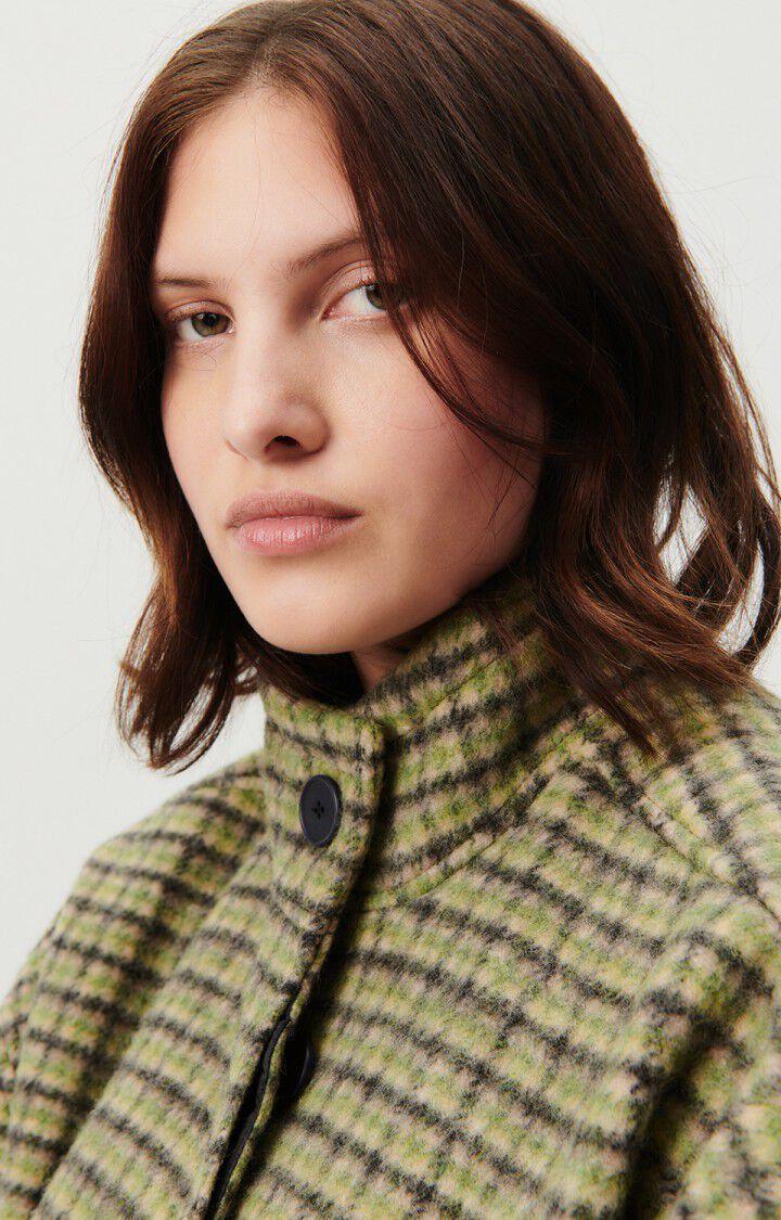 American Vintage Manteau Femme Wabistreet - CARREAUX CONIFERE 51 Manches Longues Vert - H23