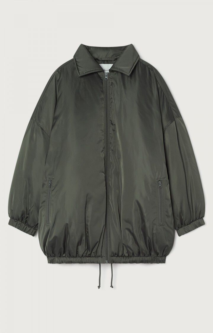 american vintage Manteau femme Yabay - METAL Manches longues Gris - H21