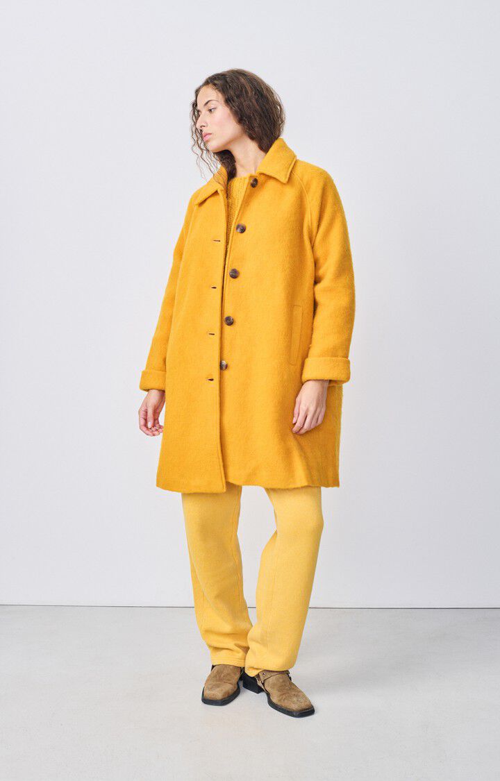 american vintage Manteau femme Zalirow - MAIS Manches longues Jaune - H20