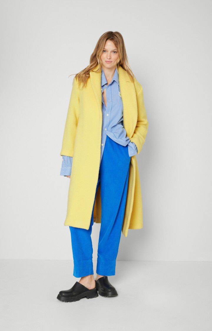 american vintage Manteau femme Zefir - CITRONNADE Manches longues Jaune - H21
