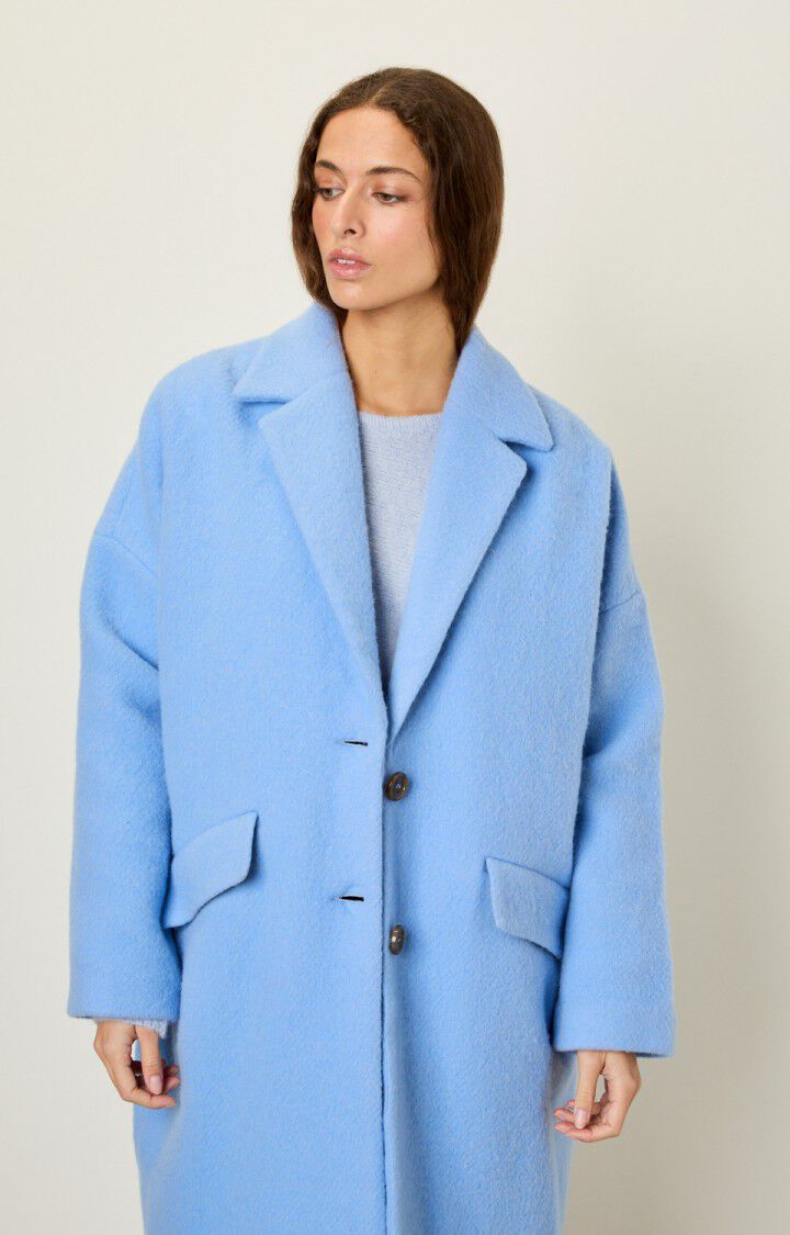 American Vintage Manteau Femme Zefir - LAGON Manches Longues Bleu - E22