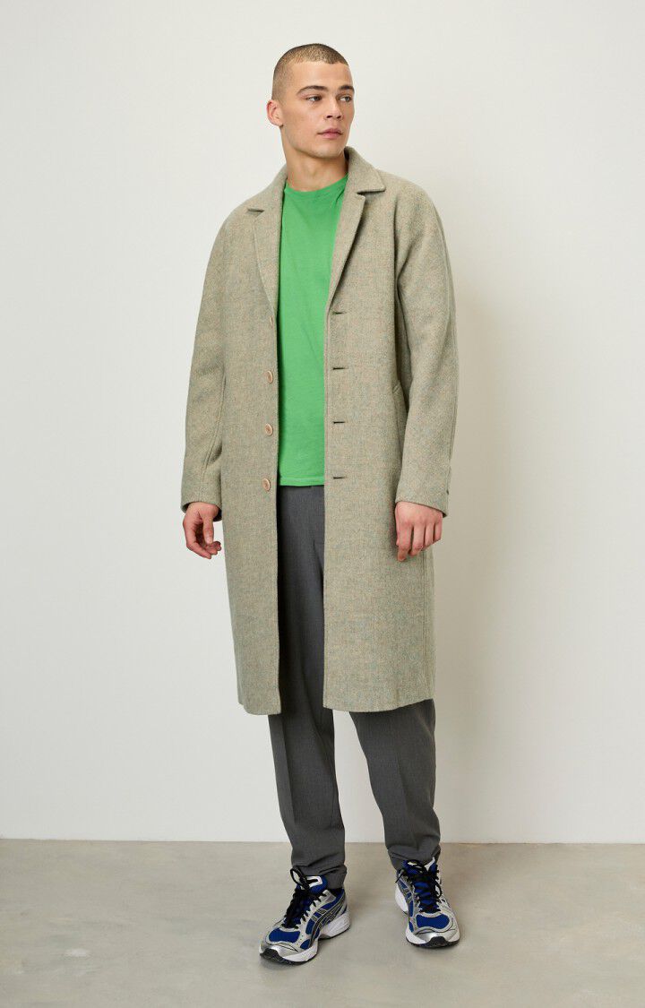 American Vintage Manteau Homme Abelville - BICHE CHINE Manches Longues Beige - E22