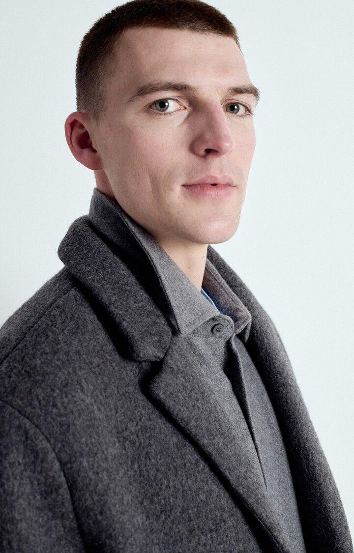 American Vintage Manteau Homme Bazybay - ANTHRACITE CHINE 64 Manches Longues Gris - E25