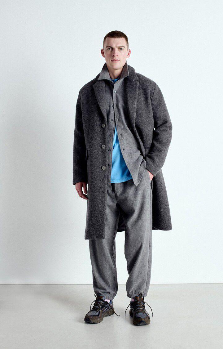 american vintage Manteau homme Bazybay - ANTHRACITE CHINE 64 Manches longues Gris - E25