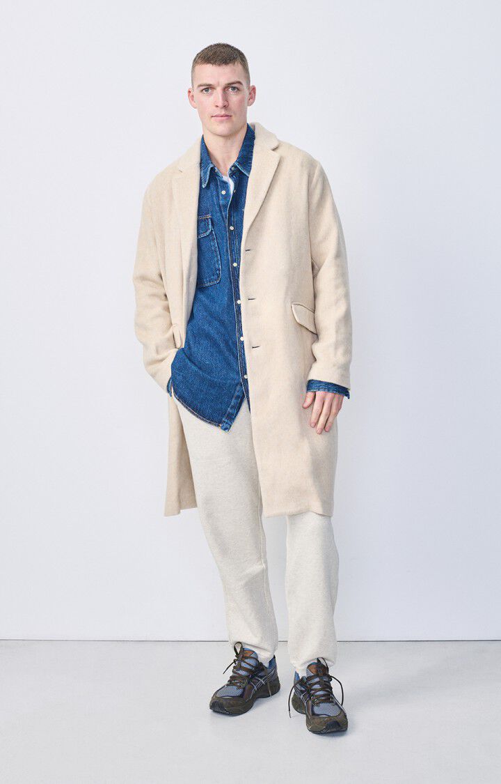 american vintage Manteau homme Bydrock - PORRIDGE 65 Manches longues Beige - E23