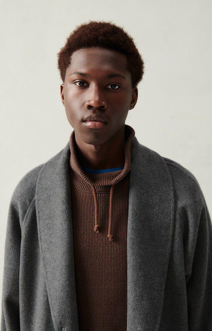 American Vintage Manteau Homme Dadoulove - ANTHRACITE CHINE 82 Manches Longues Gris - E24