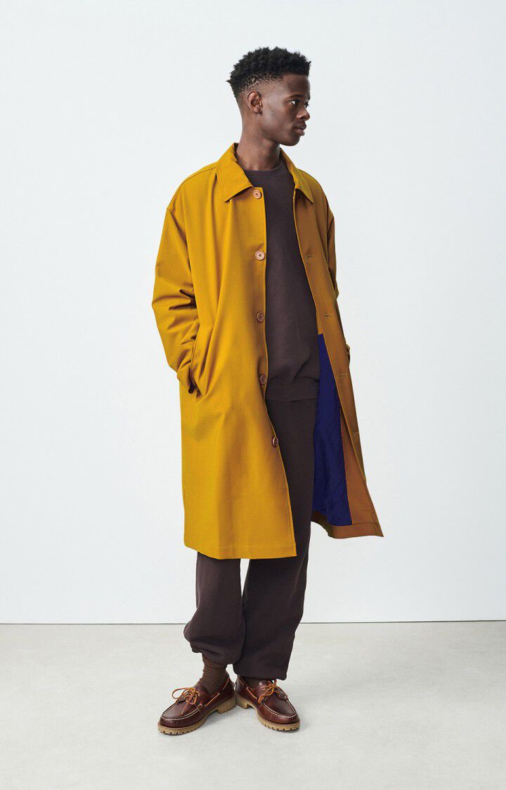 american vintage Manteau homme Doacity - CUMIN 60 Manches longues Jaune - H24