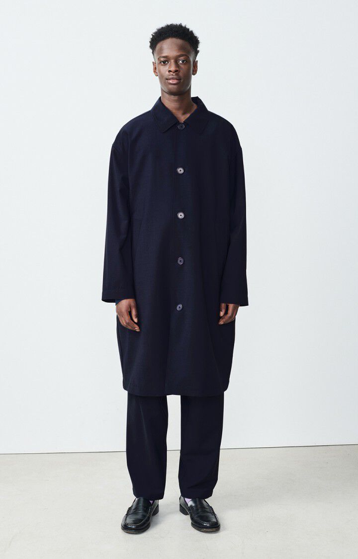 american vintage Manteau homme Doacity - NAVY 60 Manches longues Bleu - E25
