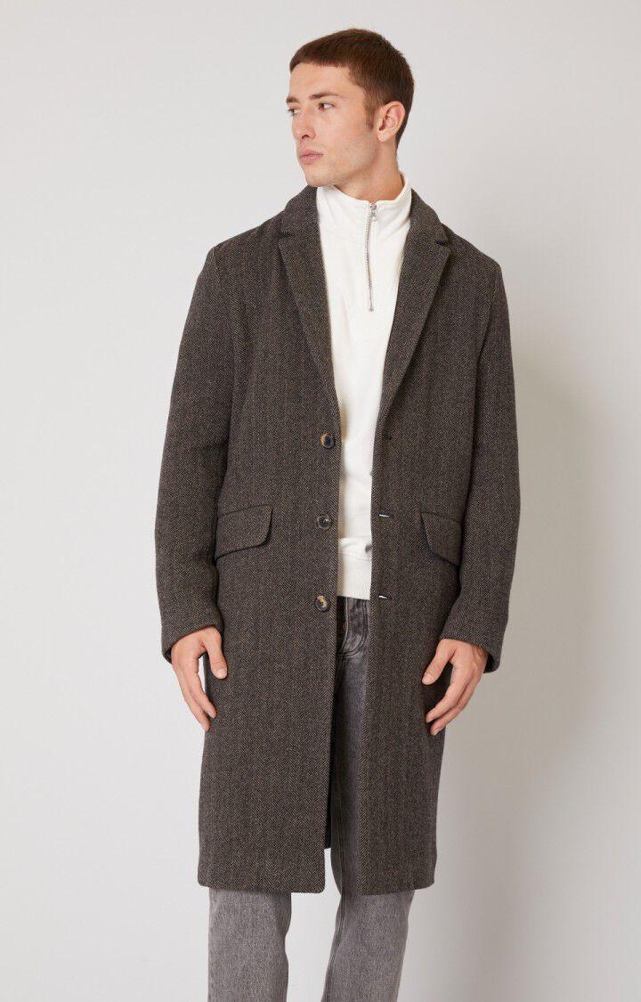 american vintage Manteau homme Erybird - CHEVRON NAVY GRIS Manches longues Gris - H19