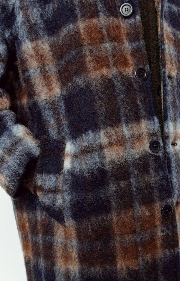 American Vintage Manteau Homme Geomark - NAVY TARTAN Manches Longues Bleu - H22